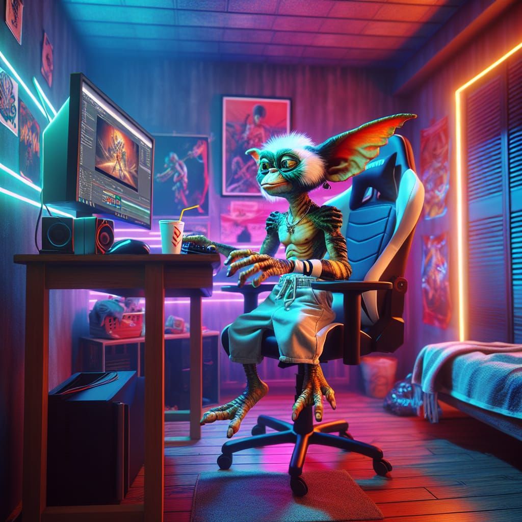 Gremlin Gamer in Cyberpunk 2077 Style