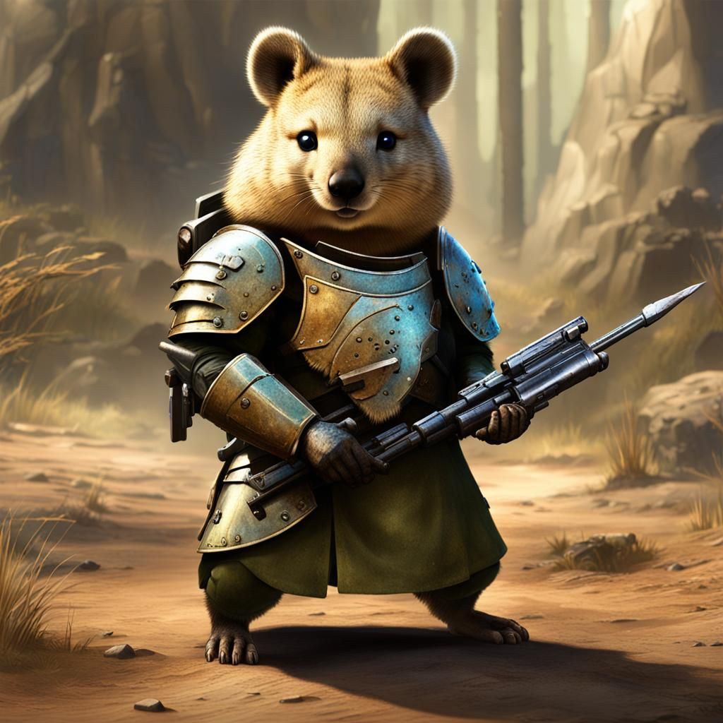 Armored Angelic Quokkas in Skirmish