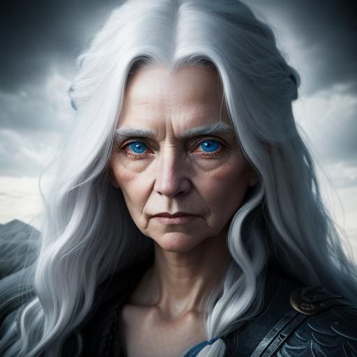 Powerful Old Warrior Witch Portrait