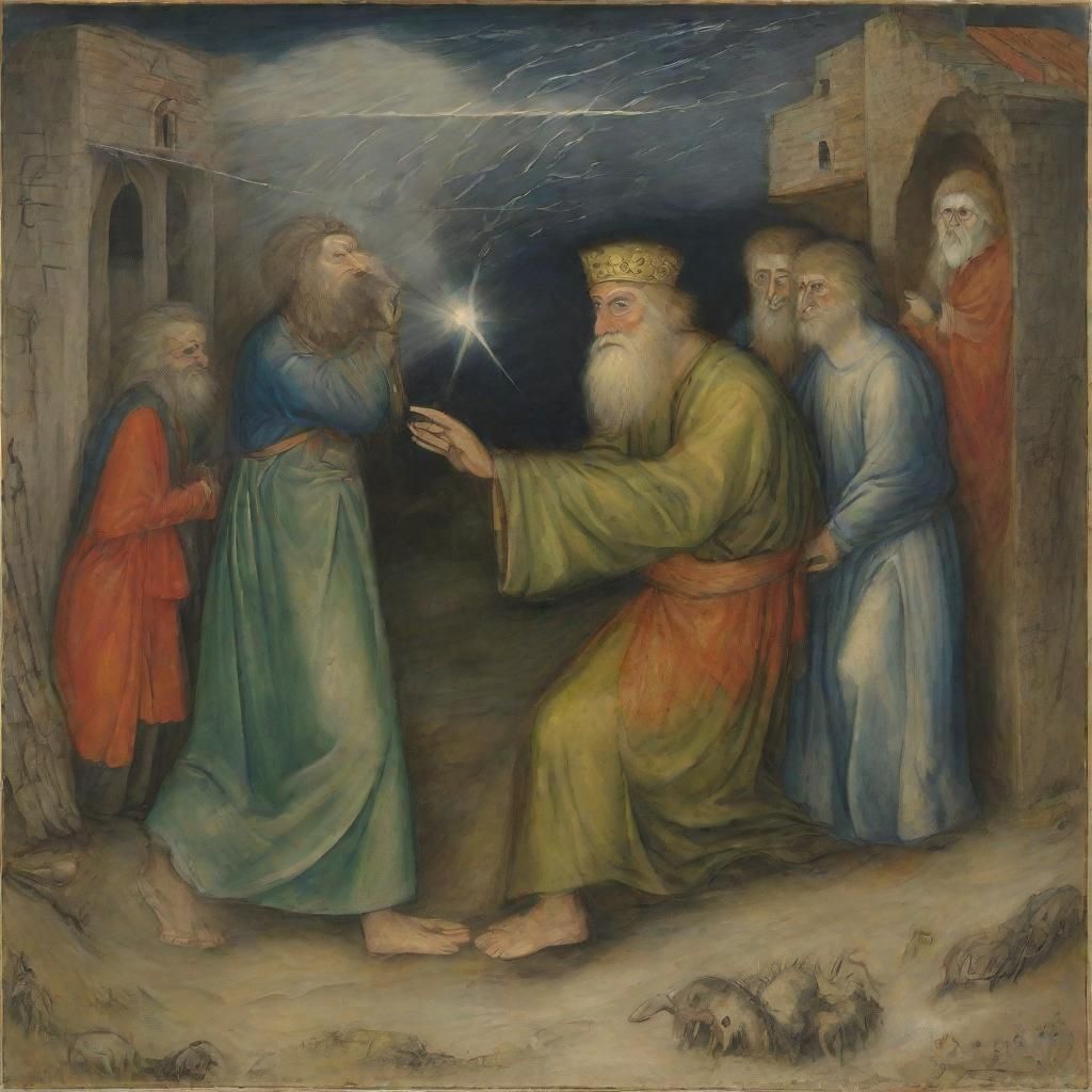 Grotesque Deity Strikes Hedgehog with Lightning