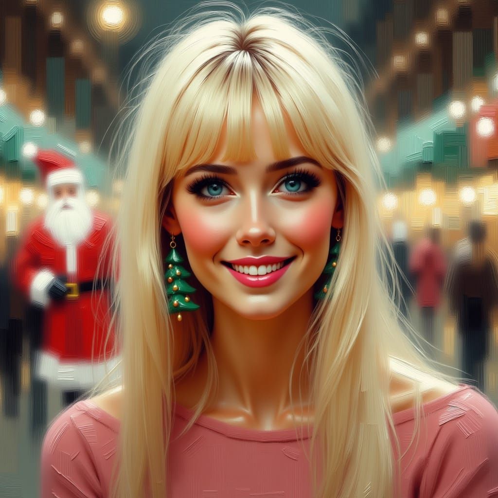 Mid-Century Portrait of a Radiant Blonde Woman
