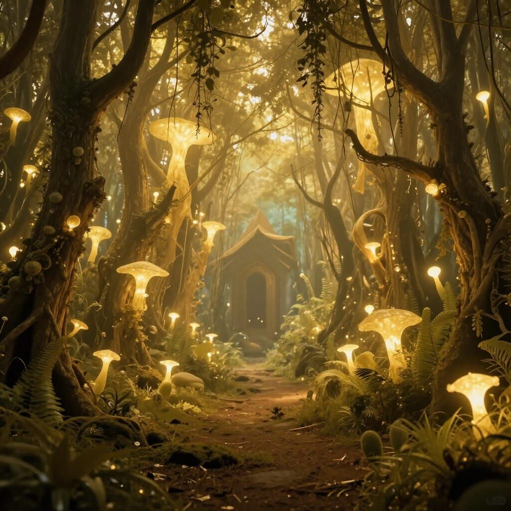 Cozy Luminous Indoor Space in Hyperrealistic Style