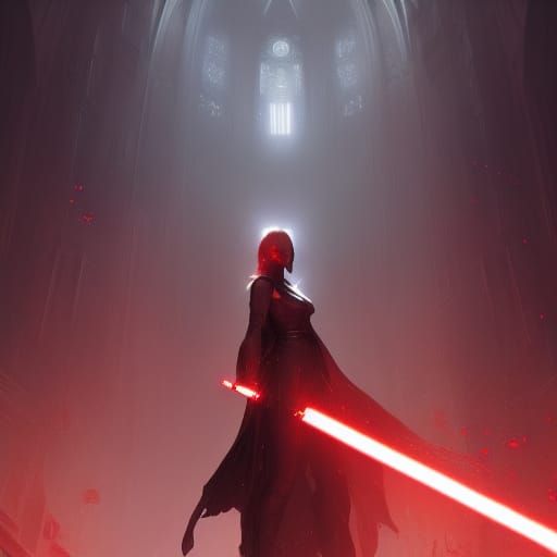 Sith Lord in Dark Fantasy Style
