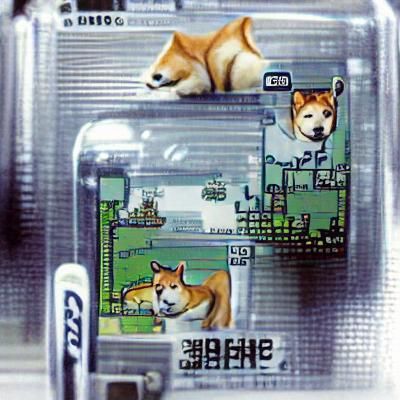 Shiba Inu Game Boy Cartridge Art