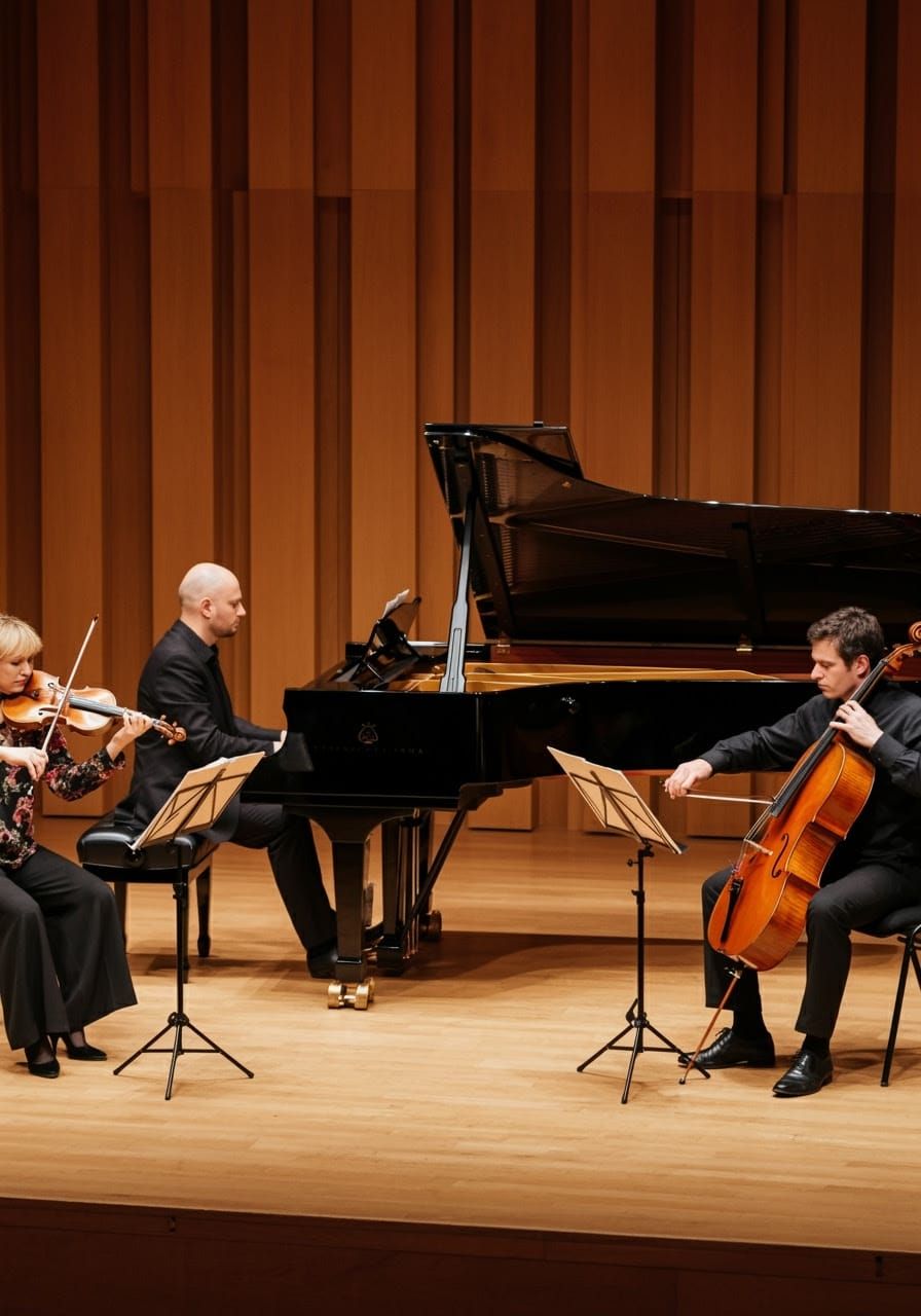 Classical Musicians Perform Tchaikovsky's Piano Trio on Stag...