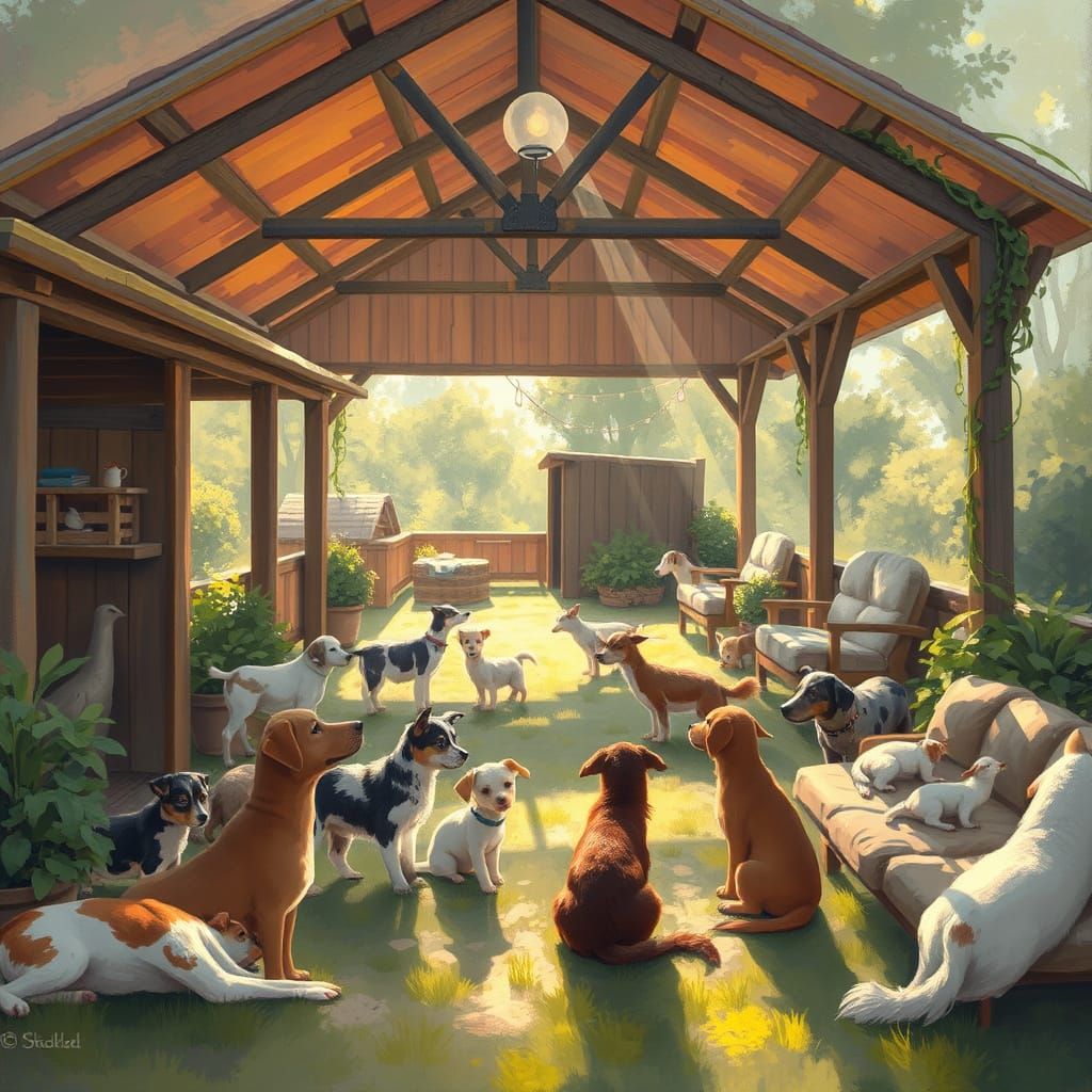 Animal Sanctuary Bathed in Ethereal Light