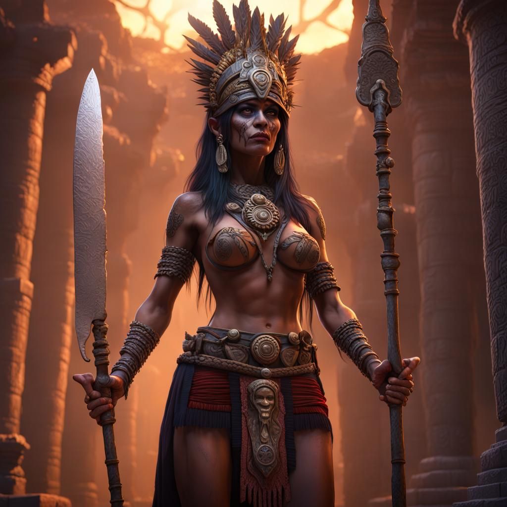 Inca Priestess of Death: Dark Fantasy Art