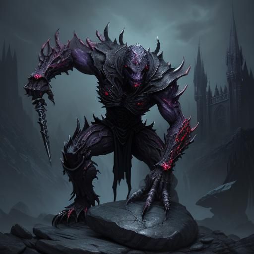 Obsidian Crawler in Dark Fantasy Setting