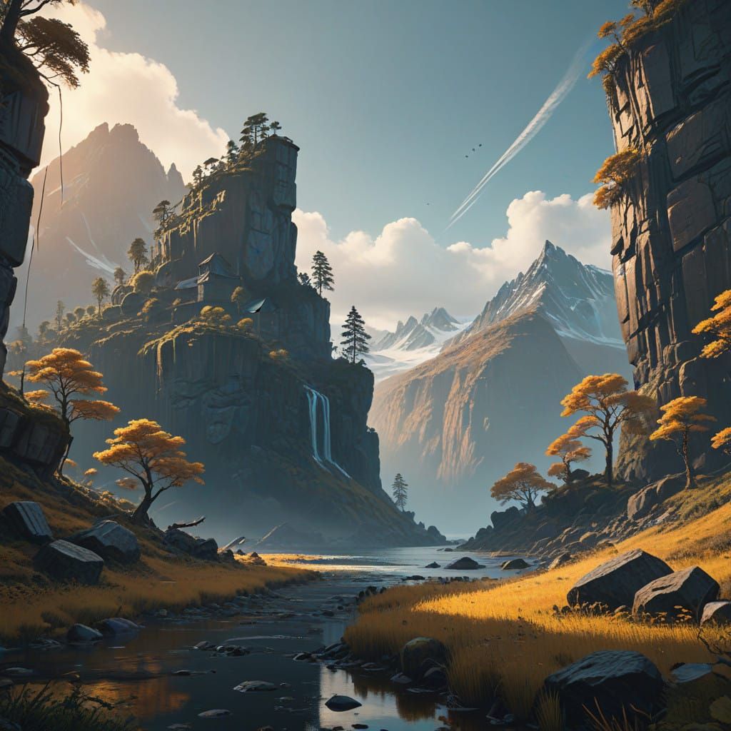 Misty Fjord Landscape in Unreal Engine 5
