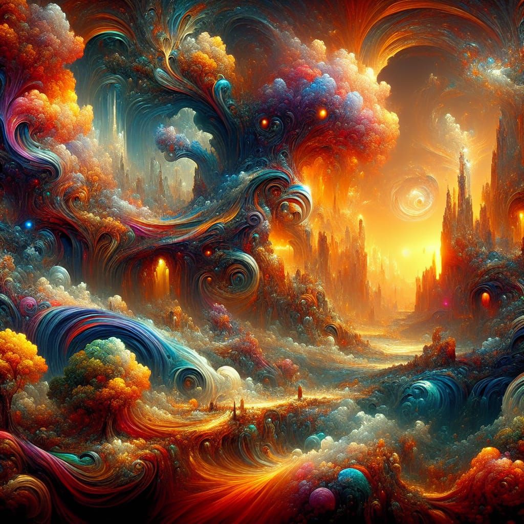 Fantasy World Matte Painting in 8K Resolution