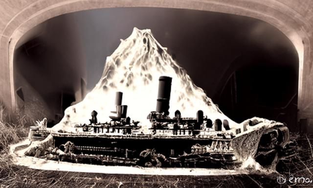 Titanic Meets Volcano: A Dieselpunk Photo
