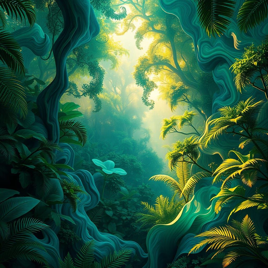 Vibrant Jungle Realism in Unreal Engine 5 Style