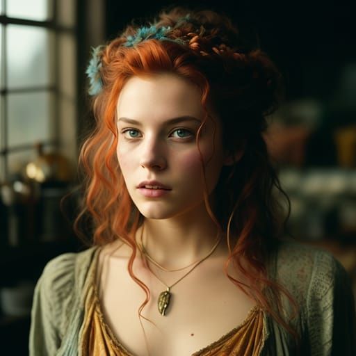Portrait of a Redhead Woman