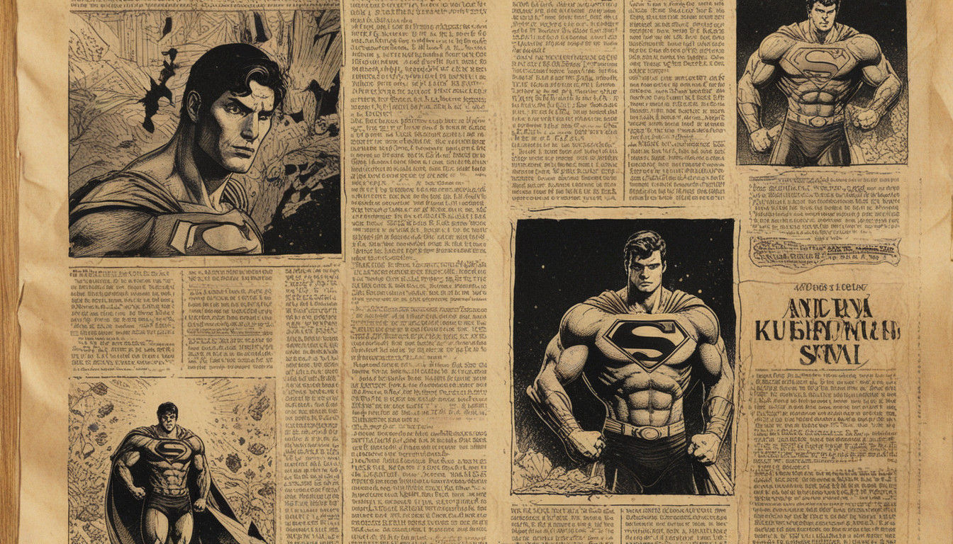 Vintage Comic Book Art in Distressed, Medieval Style