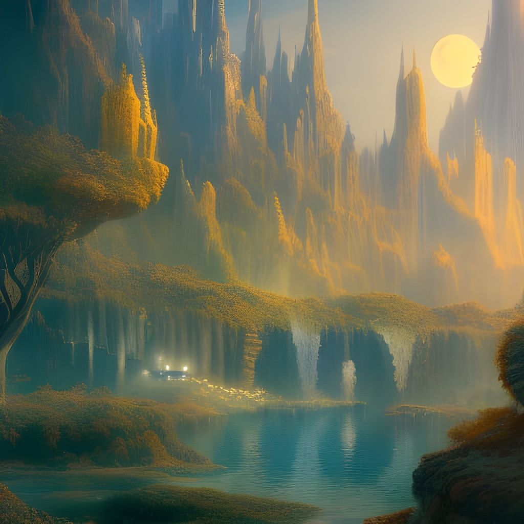 Fantastical Future World in Detailed Matte Painting