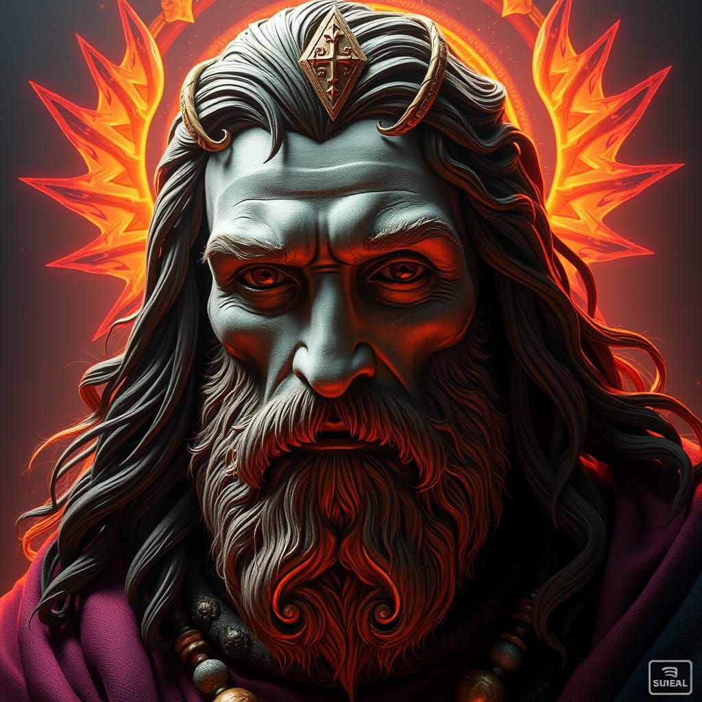 Biblical Worshiper Portrait in Concept Art Style