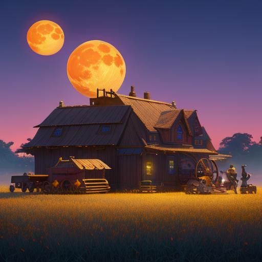 Harvest Moon Festival: 3D Digital Art