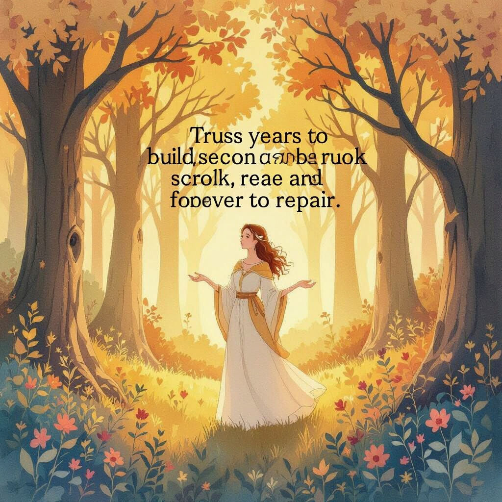 Golden Forest: Woman Trusts Outreached Hand