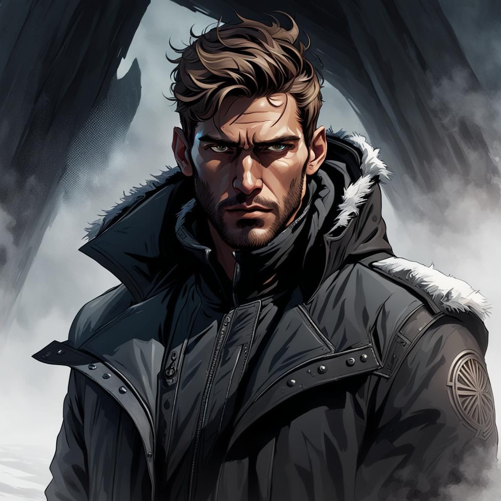 Mysterious Man in Shadows: Norse Mythology Concept Art