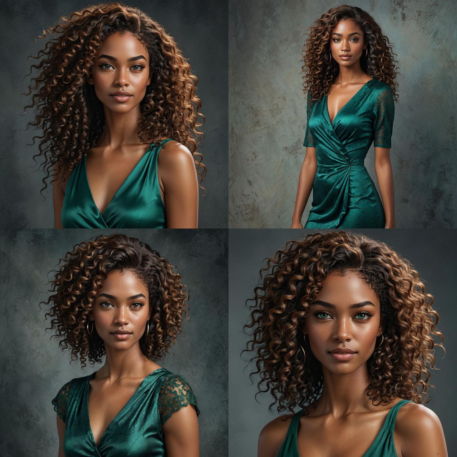 Bronze Beauty in Tropical Urban Setting, 8K Portrait