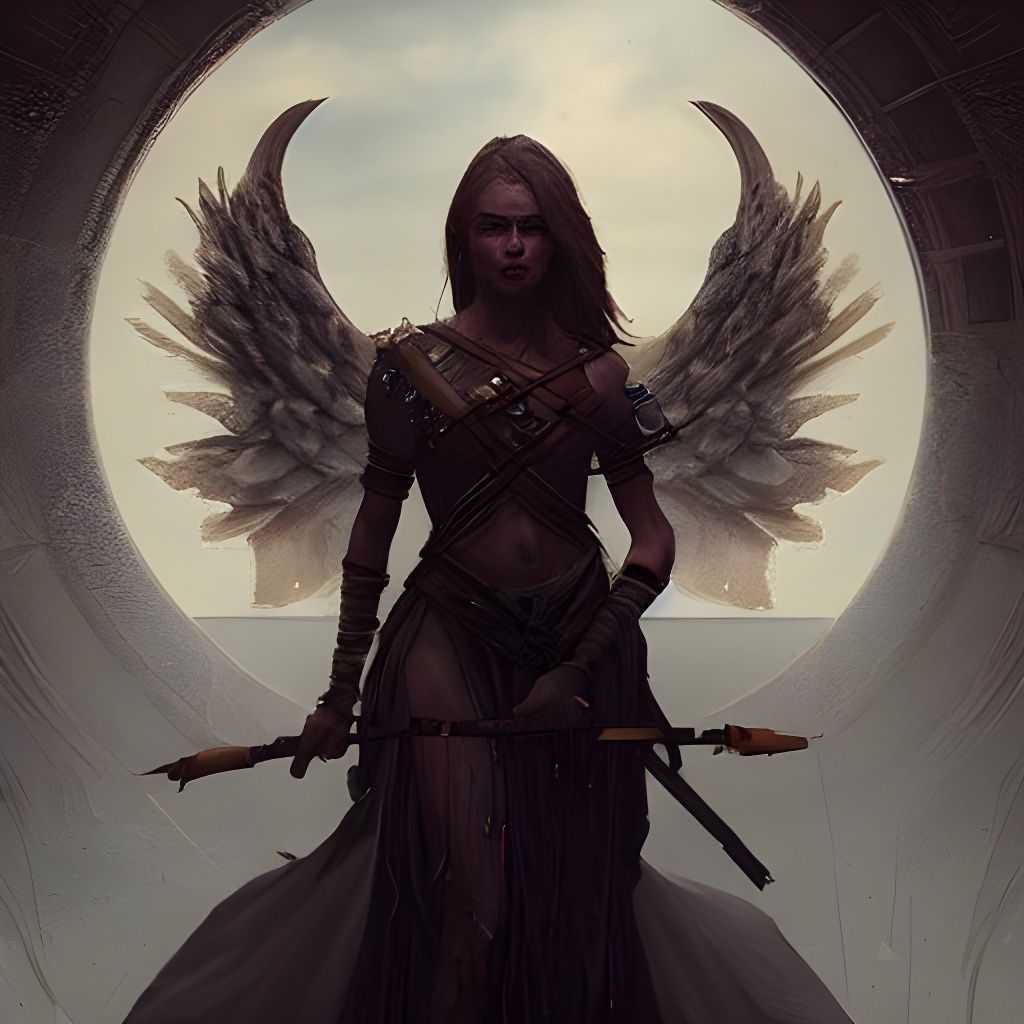 Stunning Goddess of War in Digital Art