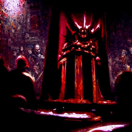Sinister Medieval Throne Room with Evil King