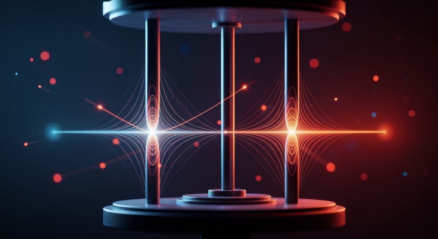 Electrons Create Interference Pattern in Hyperrealistic Styl...