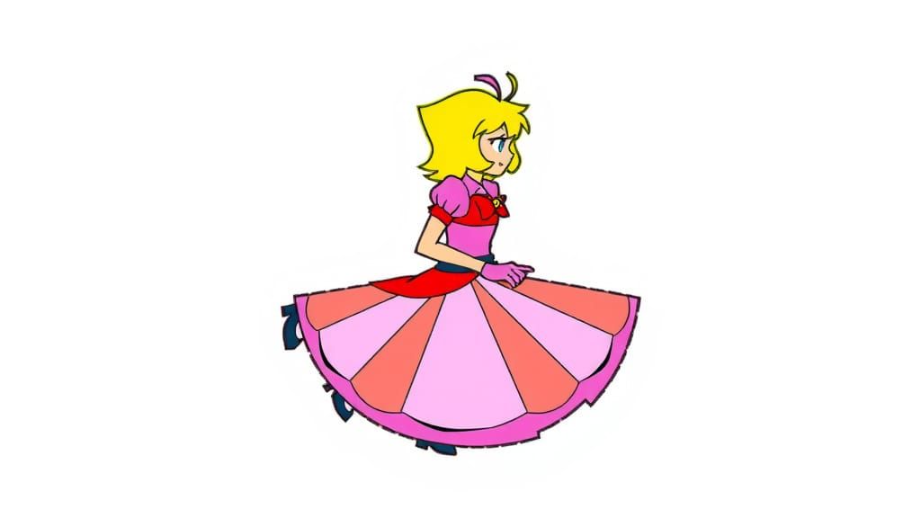 Anime Style Tap Dancer with Fiery Hair