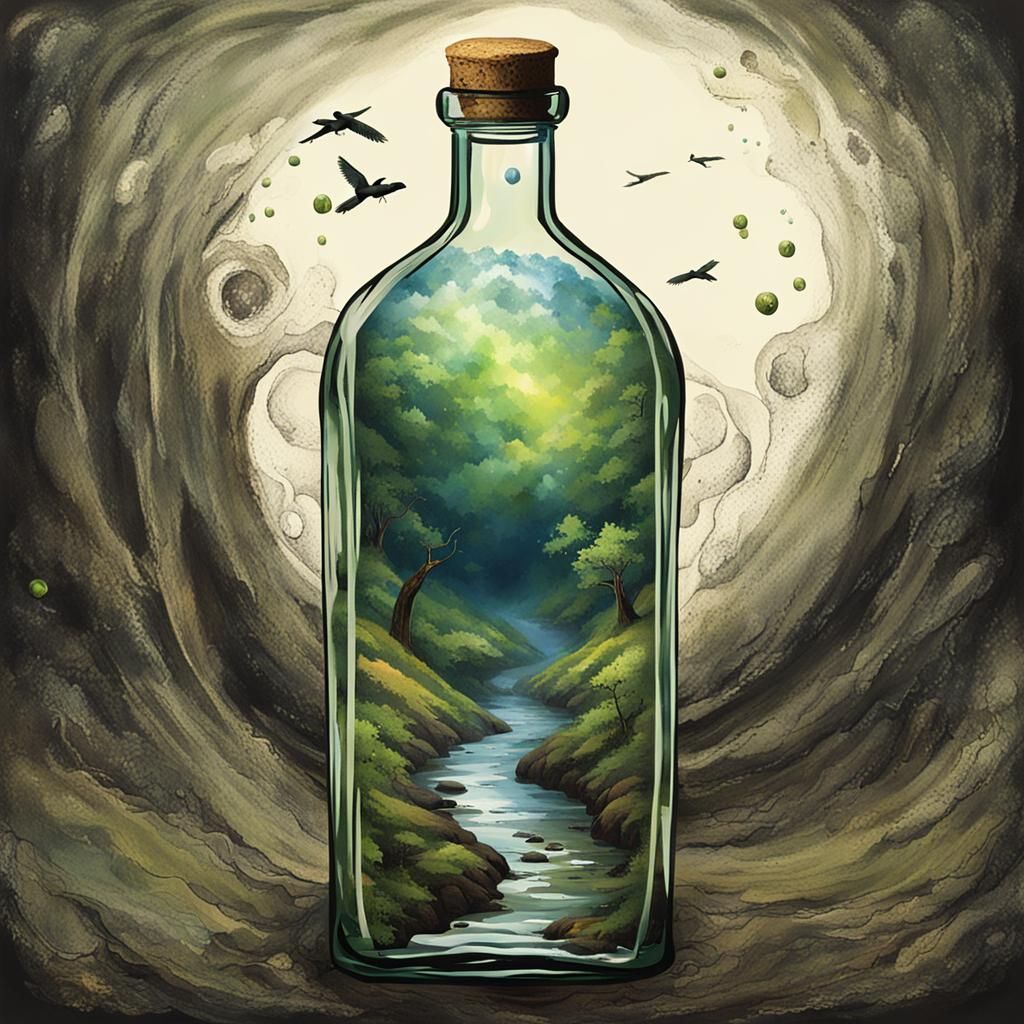 The spirit of the Earth trapped in a bottle.