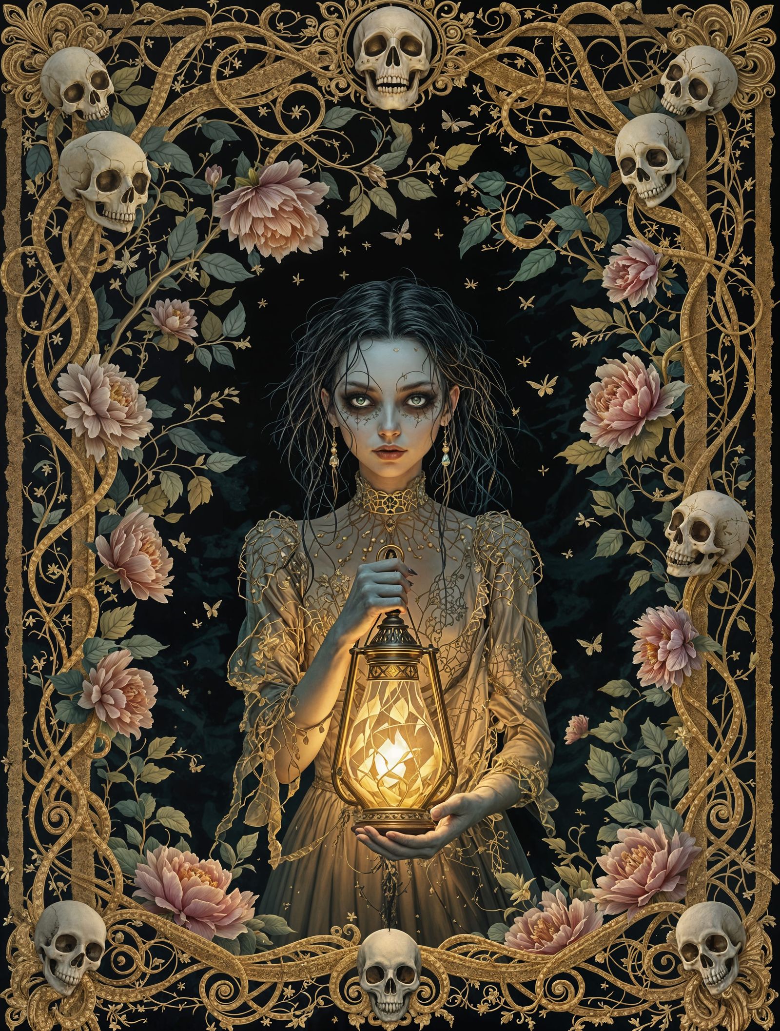 Ethereal Tapestry of Moonlit Masquerade