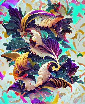 Colorful Acanthus Pattern in William Morris Style