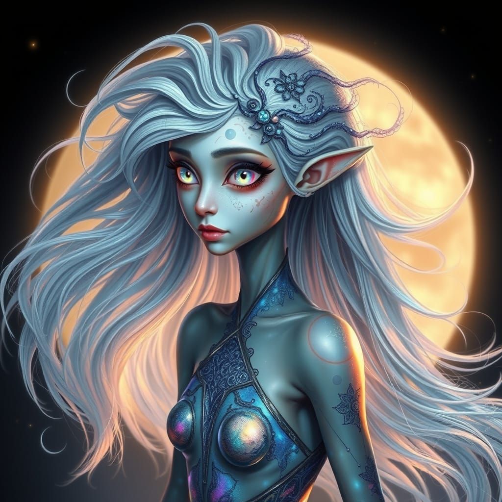 Ethereal Fae in Iridescent Metallic Attire