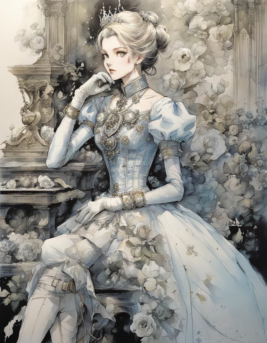 Cinderella Artwork in Yoji Shinkawa Style