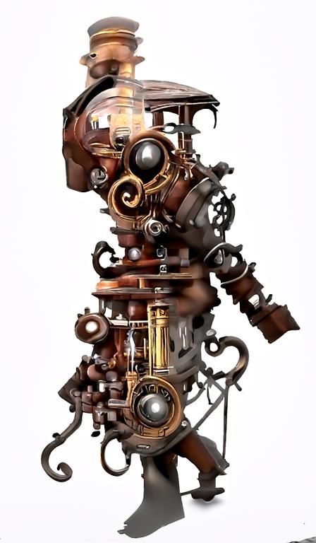 Steampunk Engine Rendered in Art of Illusion