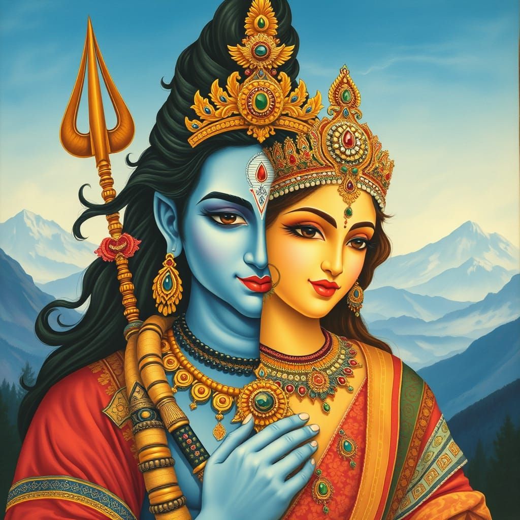 Ardhanarishvara: Shiva and Parvati in Divine Form
