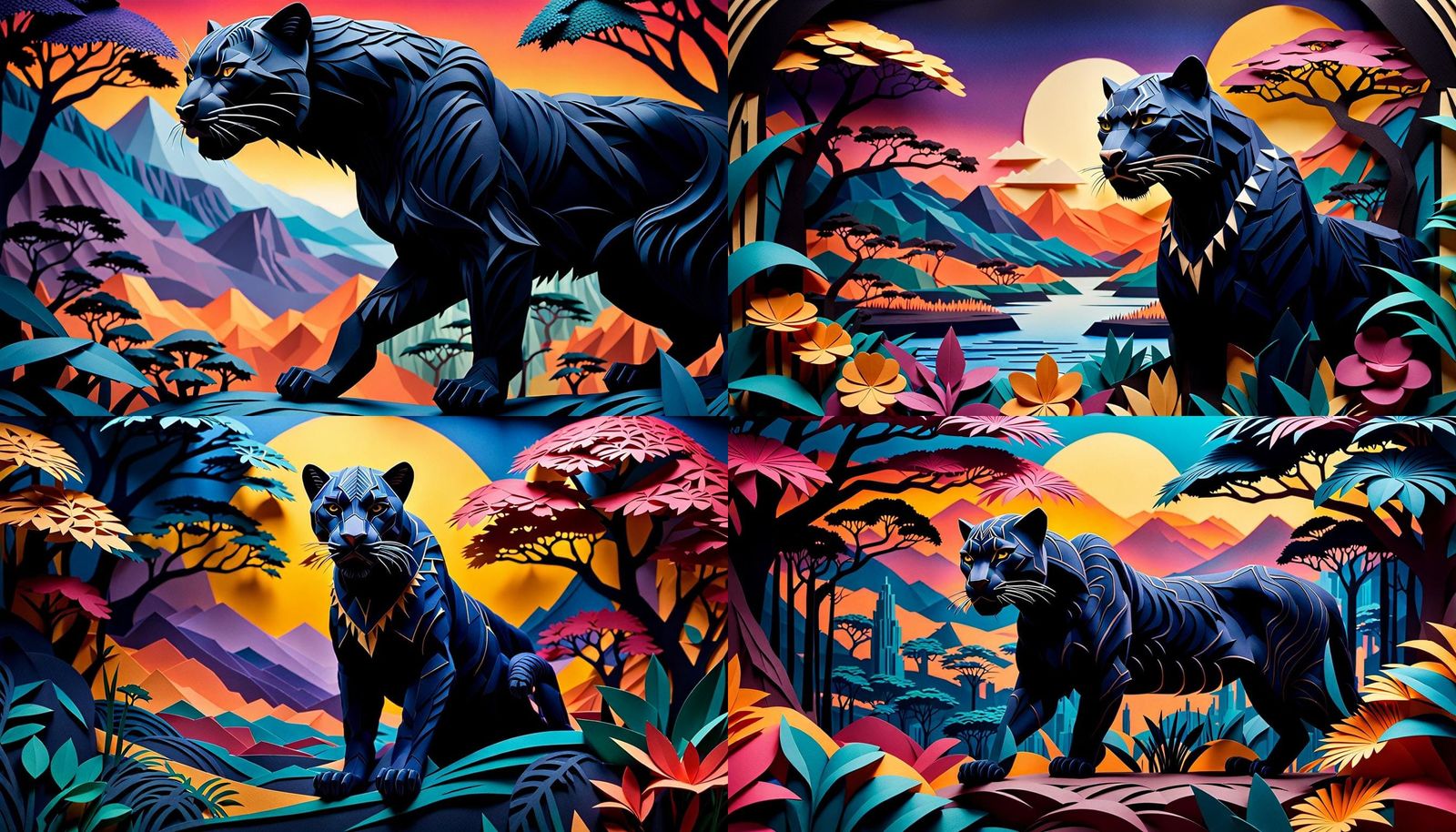 Black Panther Paper-Cut Animation in Wakanda