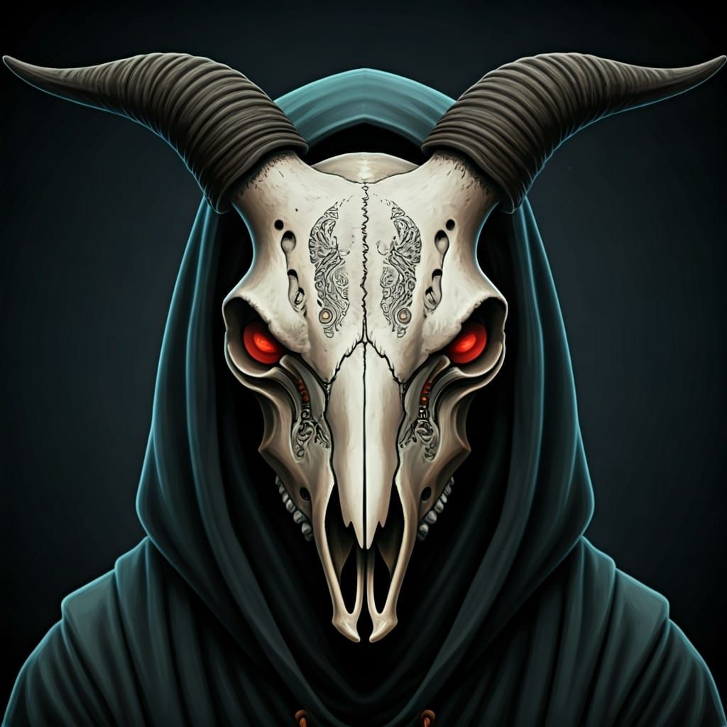 Hooded goat man
