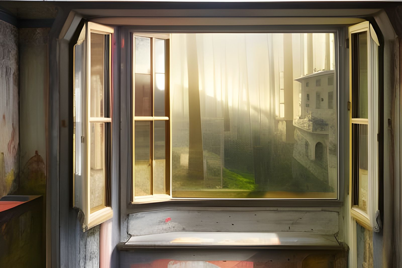 Desolate Street View from Window