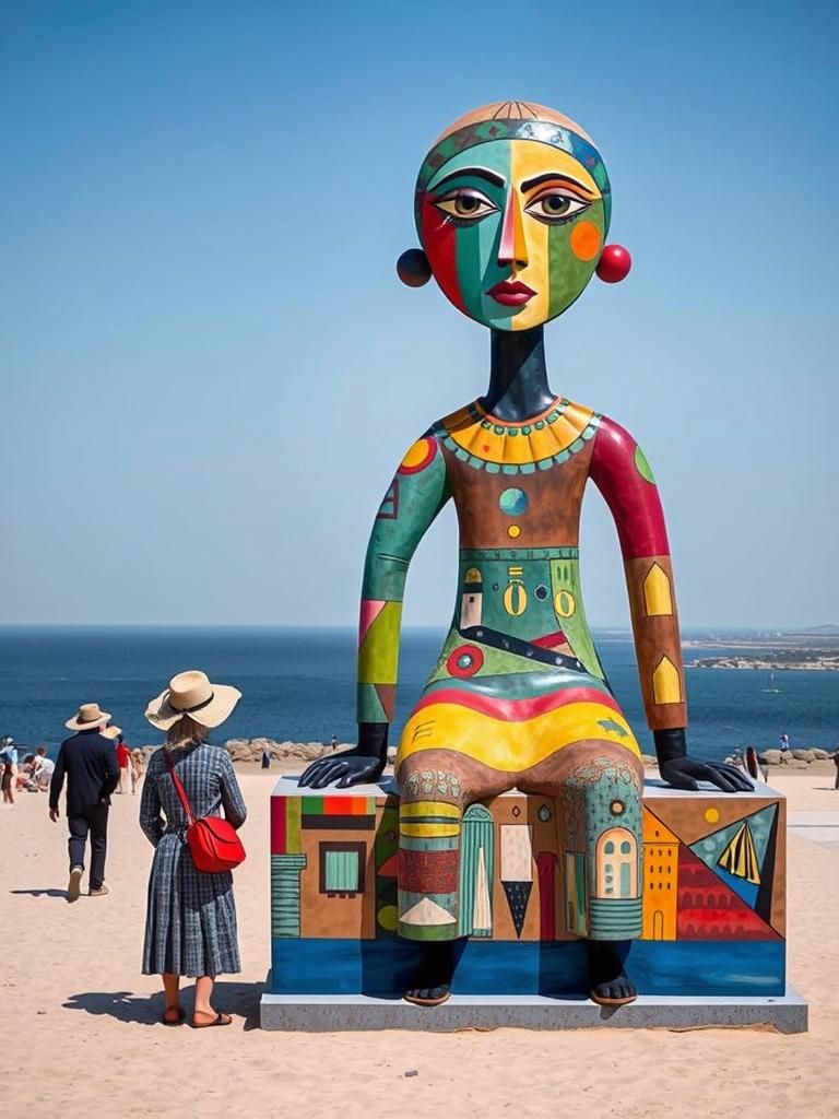 Seaside Woman Inspired by Abstract Artists