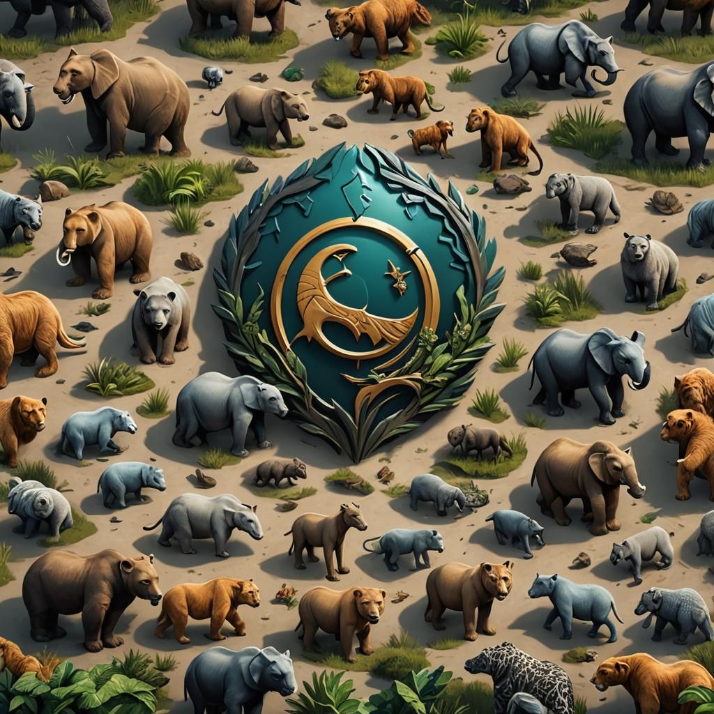 Logo for Endangered Animals Fundraising in Fantasy Style