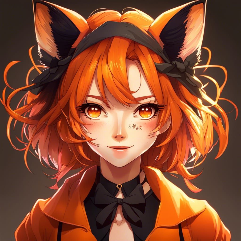Anime Fox Girl Portrait in 8k Resolution