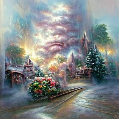 Ethereal Fantasy Landscape in Luminist Style