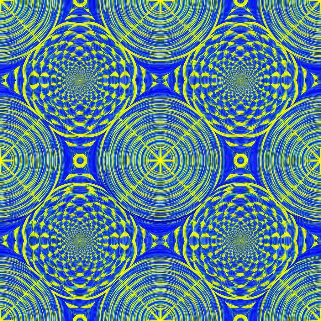 Abstract Pulsating Circles in a Futuristic Style