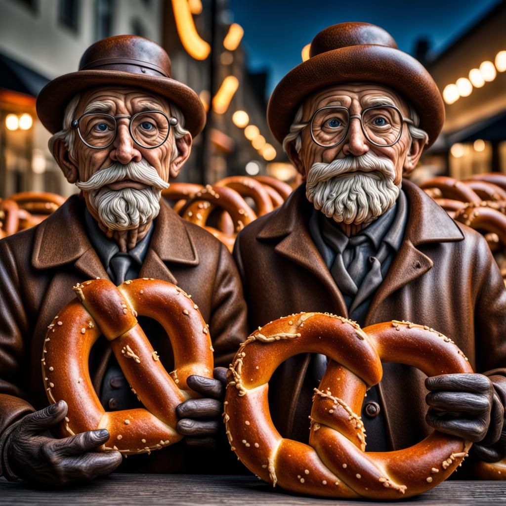 Hyperrealistic Pretzel People in High Definition