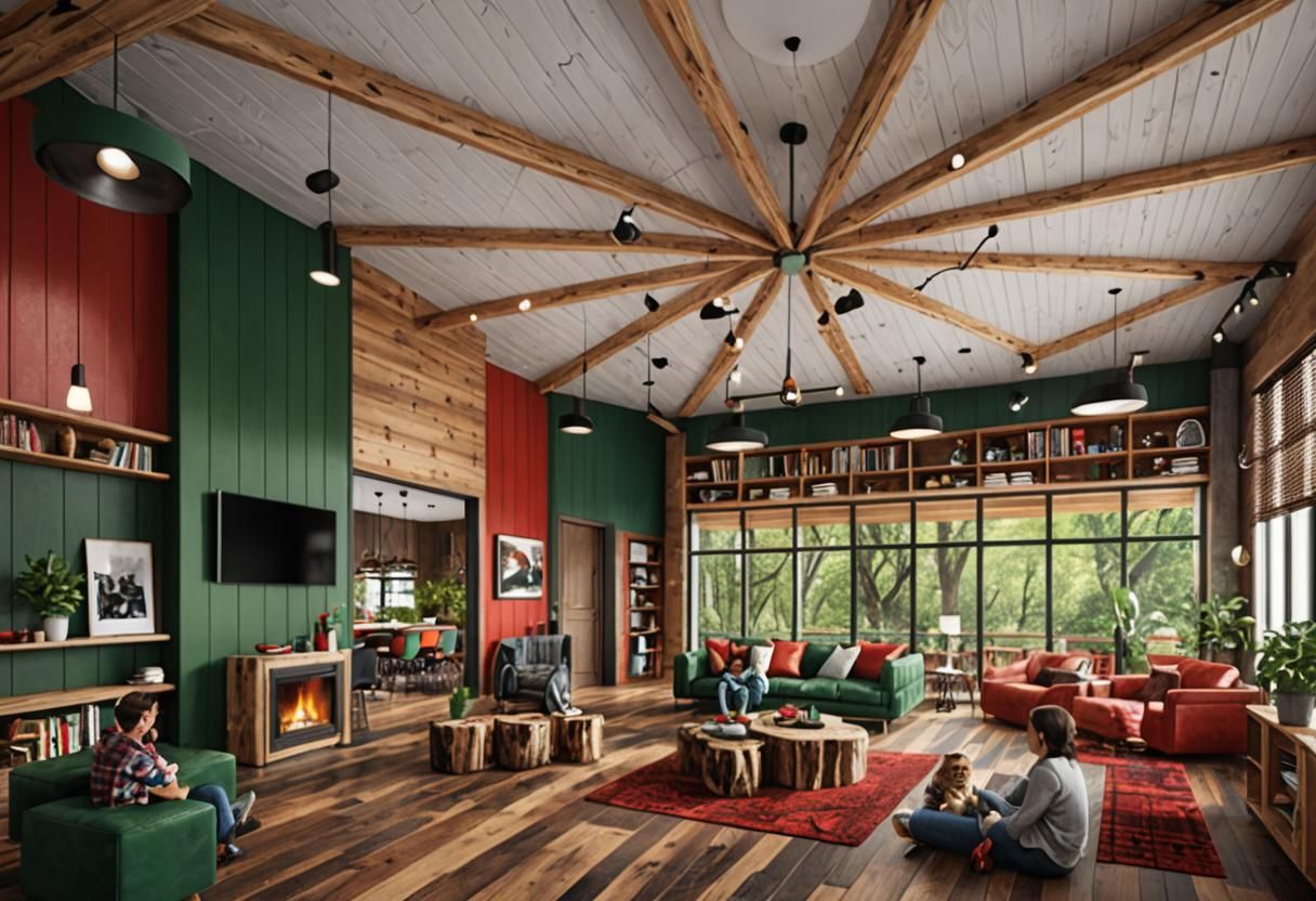 Photorealistic Living Space in Modern Wonderland Style