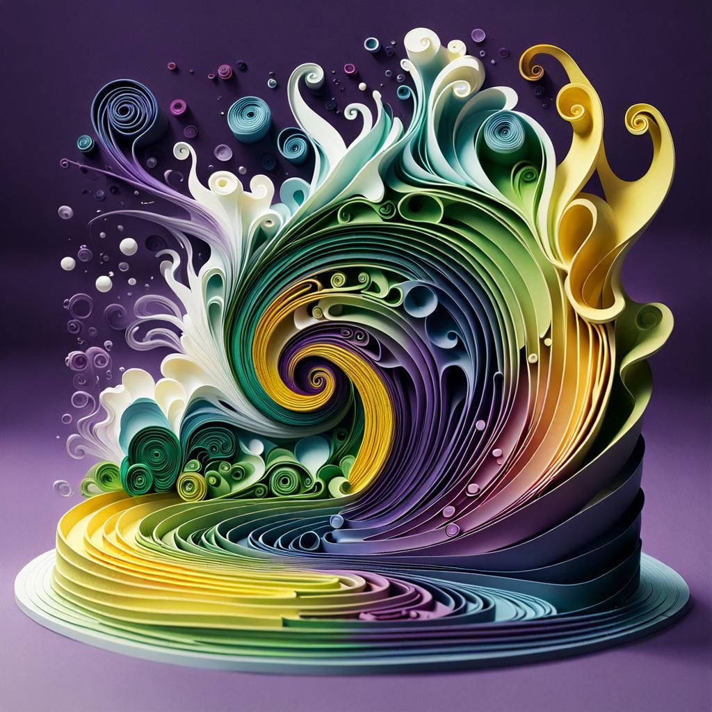 Surreal Colorful Scene with Smoke and Shadows