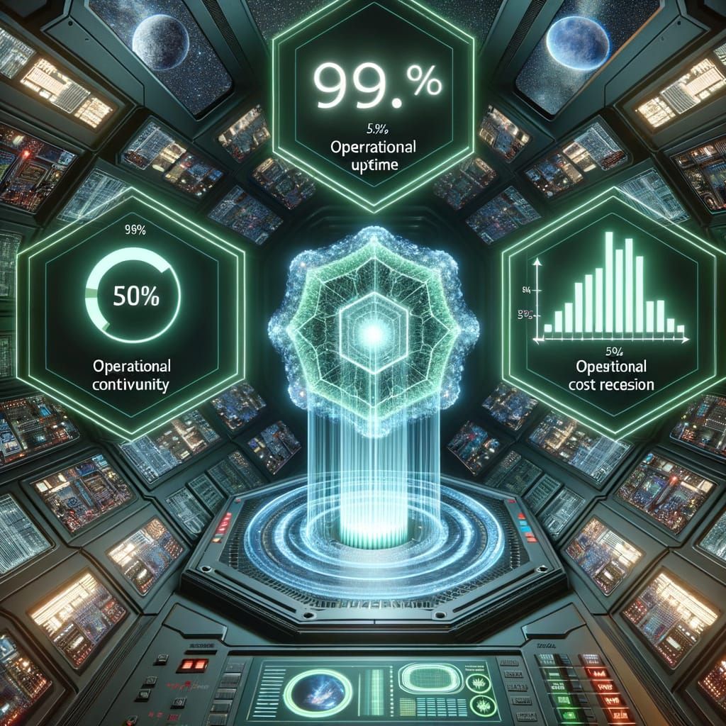 Holographic Spaceship Engine Room Control Panel