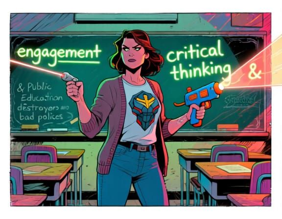 Wonder Teacher Defends Education in Graphic Novel