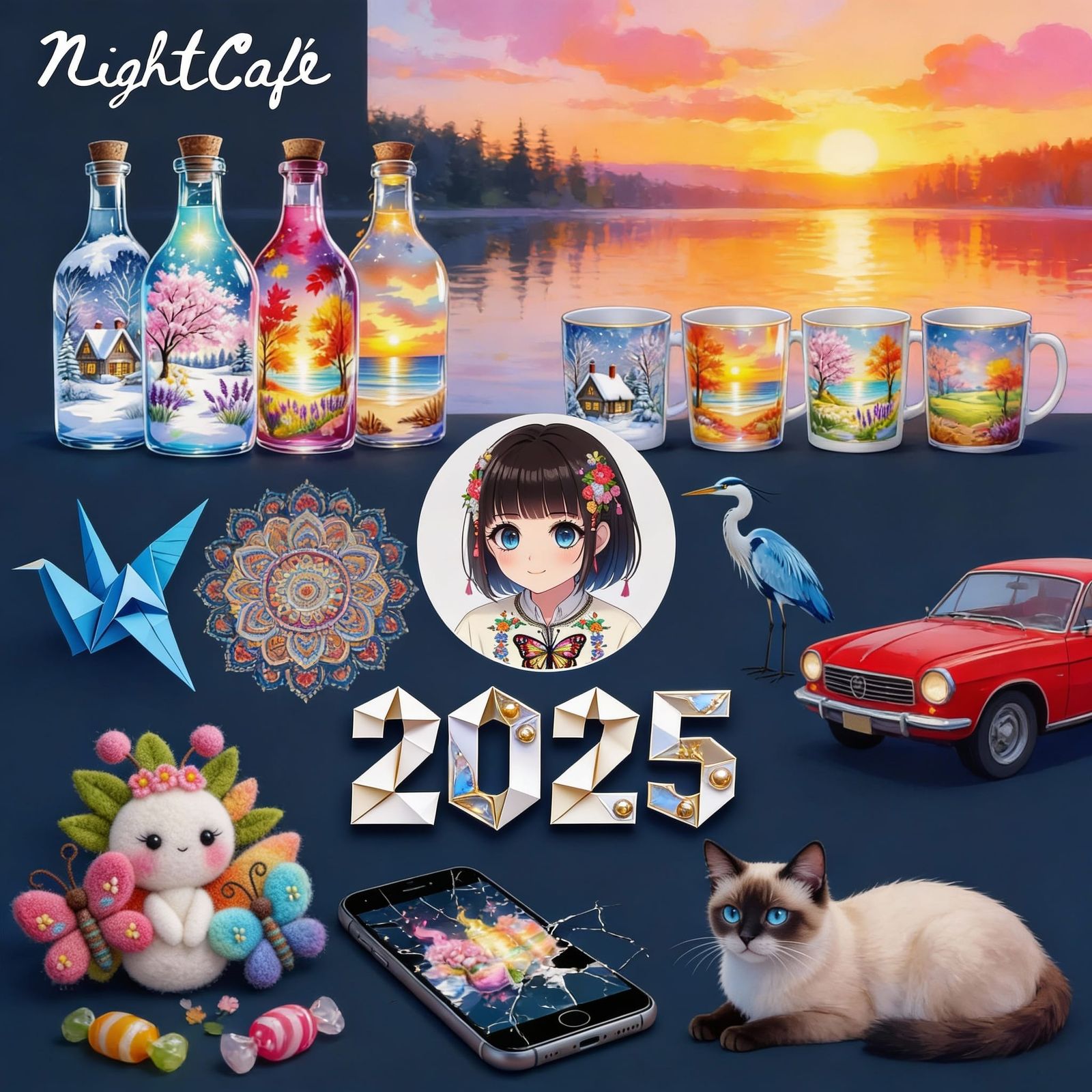 AI Art Collage: NightCafe Creations of 2025
