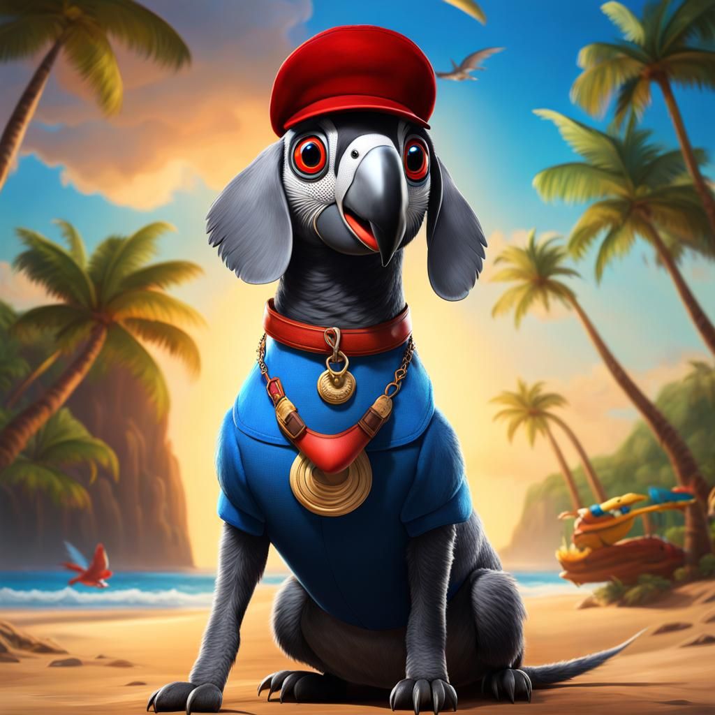 Pixar Parrot and Dachshund Ocean Adventure